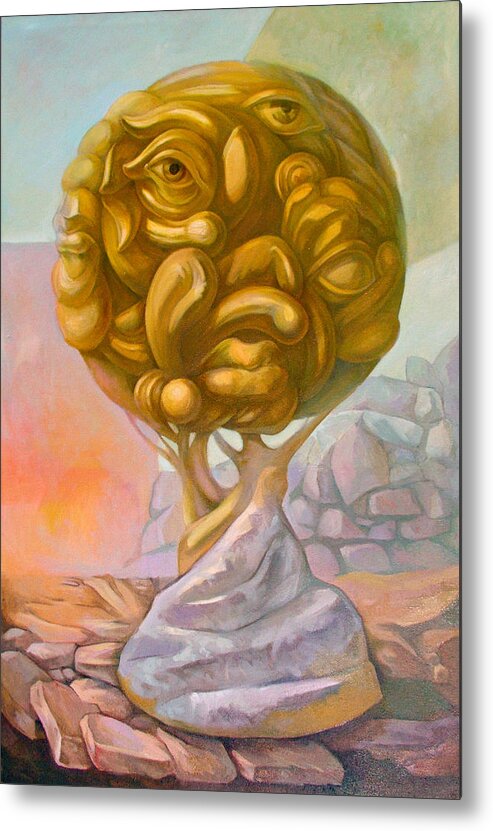 Magical Tree Metal Print featuring the painting Tree of Knowledge by Filip Mihail