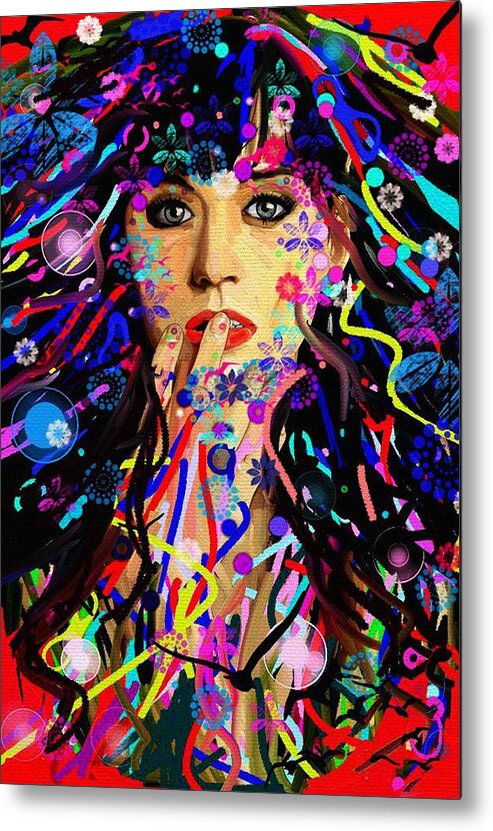 Katy Perry Metal Print featuring the painting Katy Perry #3 by Bogdan Floridana Oana