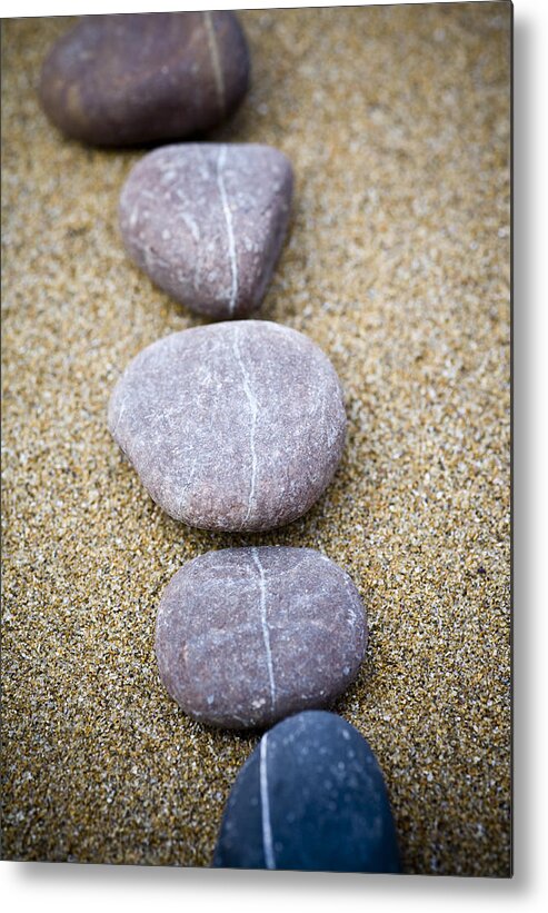 Zen Metal Print featuring the photograph Pebbles #1 by Frank Tschakert