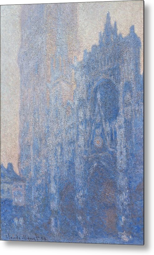 Claude Monet Metal Print featuring the painting Rouen Cathedral Facade #4 by Claude Monet
