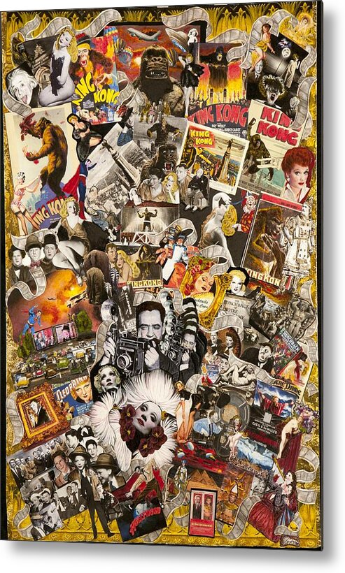 Vintage Metal Print featuring the painting Vintage Hollywood Collection #3 by Jonell Restivo