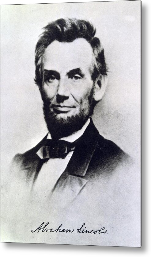 1809-1865 Metal Print featuring the photograph Abraham Lincoln by Anonymous