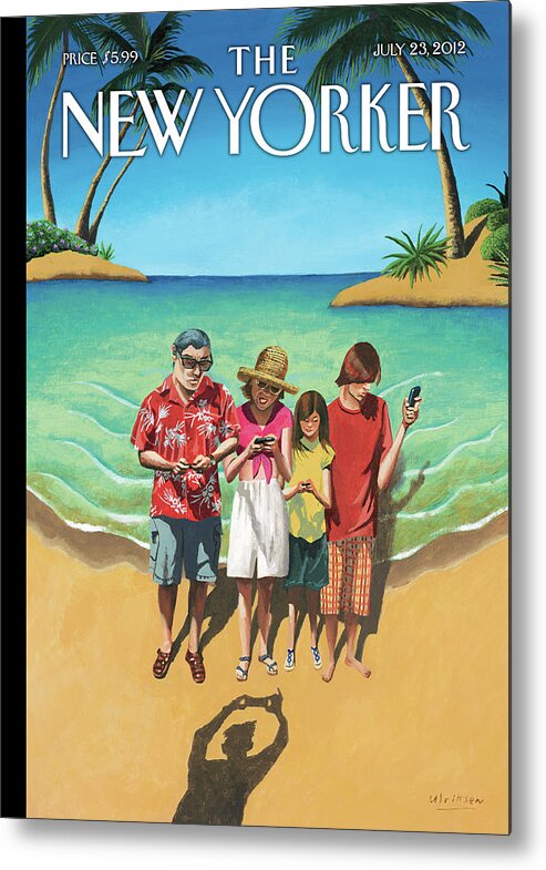 Shore Metal Print featuring the painting Capturing the Memories by Mark Ulriksen