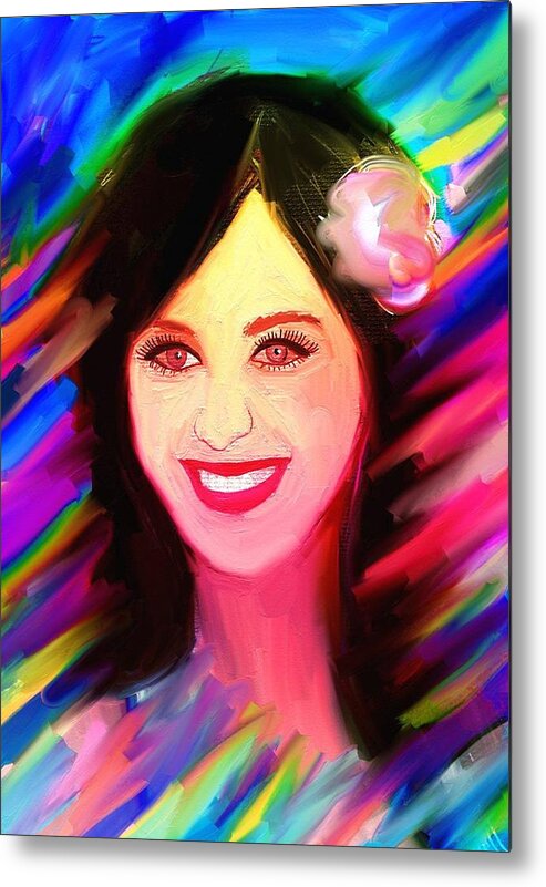 Katy Perry Metal Print featuring the painting Katy Perry #5 by Bogdan Floridana Oana