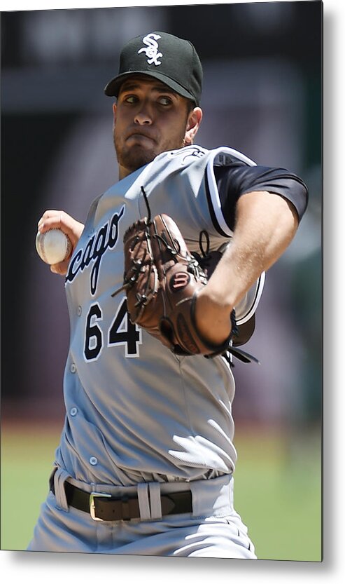 American League Baseball Metal Print featuring the photograph Chicago White Sox V Oakland Athletics #6 by Thearon W. Henderson