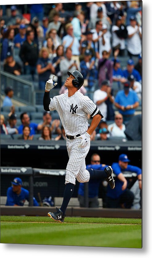 People Metal Print featuring the photograph Toronto Blue Jays v New York Yankees #7 by Jim McIsaac