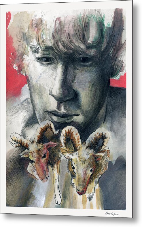 Aries Metal Print featuring the painting A Boy Named Stubborn by Rene Capone