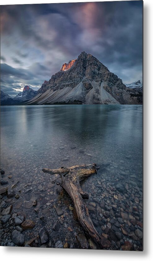 Bow Metal Print featuring the photograph A Cloudy Day In Bow Lake by Michael Zheng