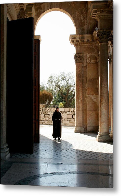 Monk Metal Print featuring the photograph A Monk in Israel by Kathryn McBride