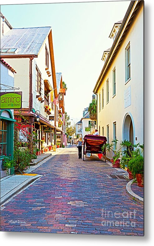 A Walk In St Augustine Metal Print featuring the photograph A Walk in St Augustine by Michelle Constantine