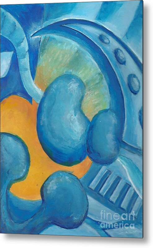 Abstract Metal Print featuring the painting Abstract Color Study by Samantha Geernaert