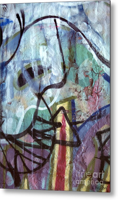 Cities Metal Print featuring the photograph abstract urban art - Paint Your Mountain by Sharon Hudson