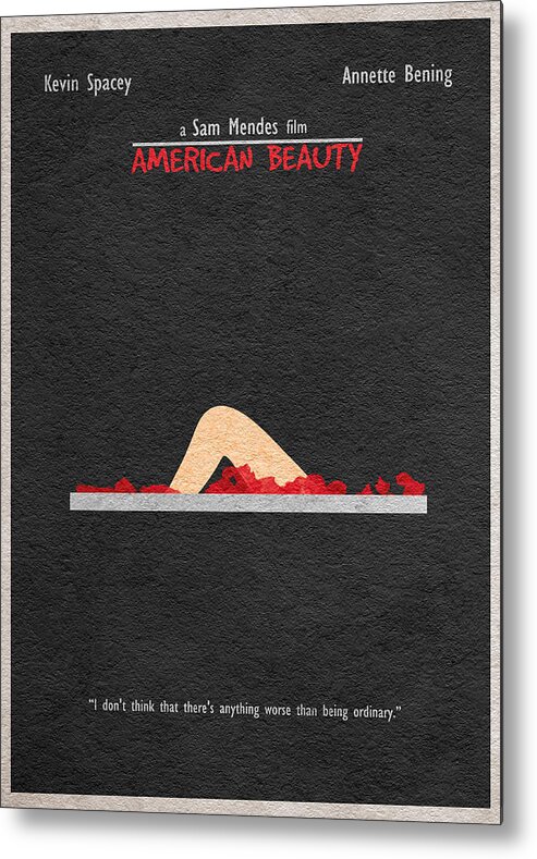 American Beauty Metal Print featuring the digital art American Beauty by Inspirowl Design