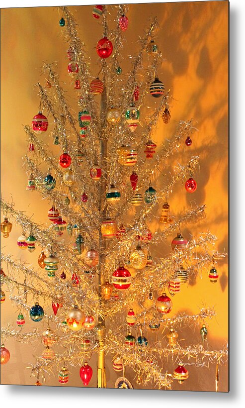 Christmas Metal Print featuring the photograph An Old Fashioned Christmas - Aluminum Tree by Suzanne Gaff