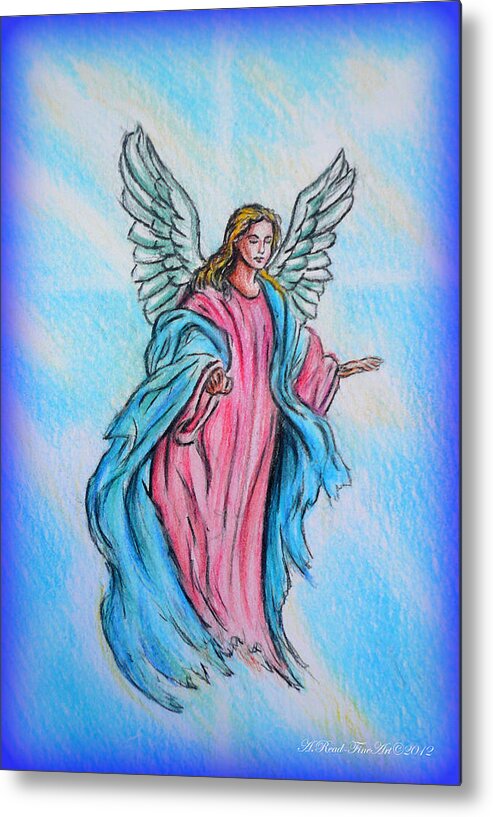 Angel Metal Print featuring the drawing Angel by Andrew Read