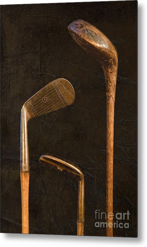 Antique Metal Print featuring the photograph Antique Golf Clubs by Diane Diederich