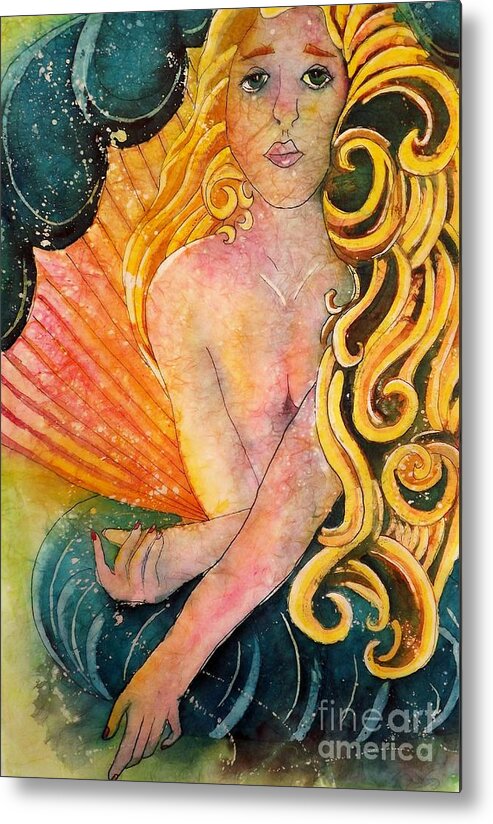 Goddess Metal Print featuring the painting Aphrodite #2 by Carol Losinski Naylor