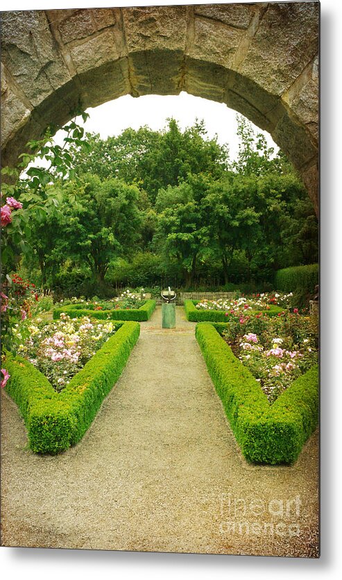 Roses Metal Print featuring the photograph Arch to the Rose Garden by Maria Janicki