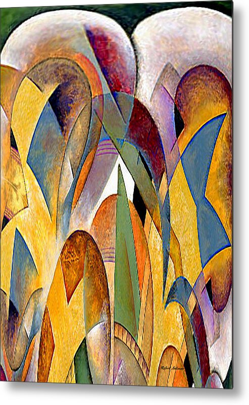 Abstract Metal Print featuring the mixed media Arches by Rafael Salazar