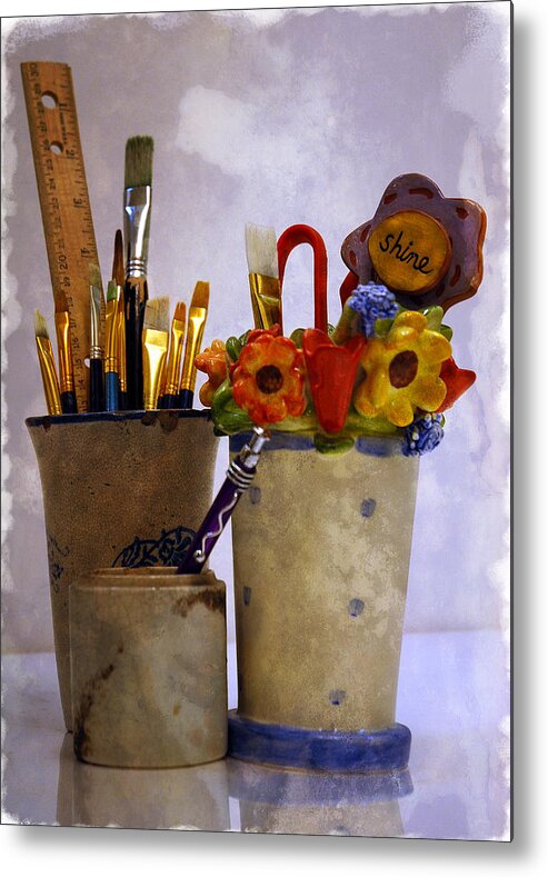 Still Life Metal Print featuring the digital art Art Is Good For The Soul by Lena Wilhite