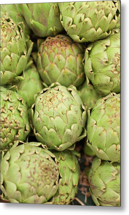 Large Group Of Objects Metal Print featuring the photograph Artichoke by Tuan Tran