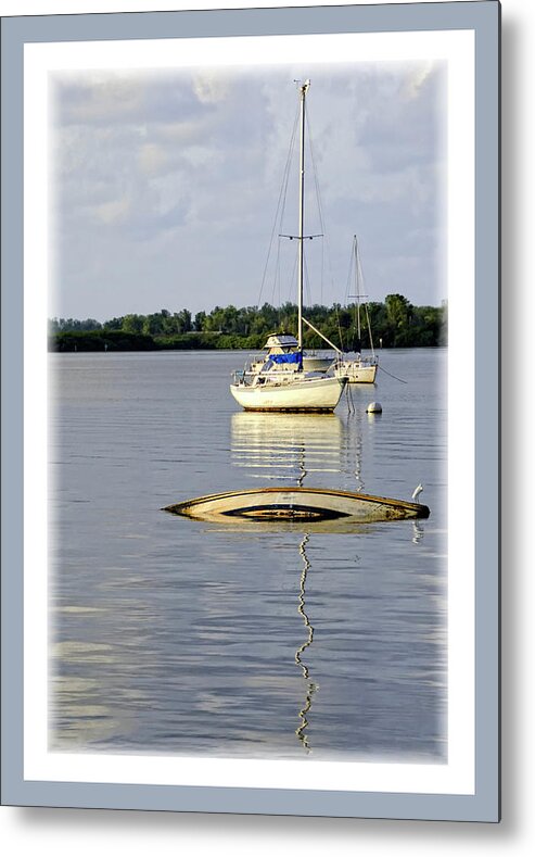 Sailboat Metal Print featuring the photograph At Anchor by Geraldine Alexander