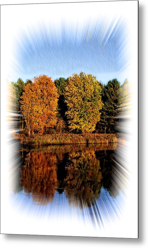 Water Metal Print featuring the photograph Autumn Reflections by Constantine Gregory