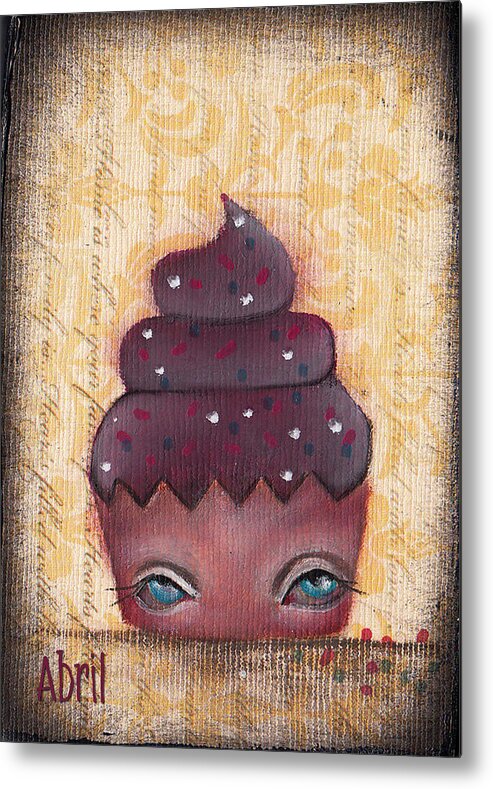 Cupcake Metal Print featuring the painting Baby Cakes III by Abril Andrade