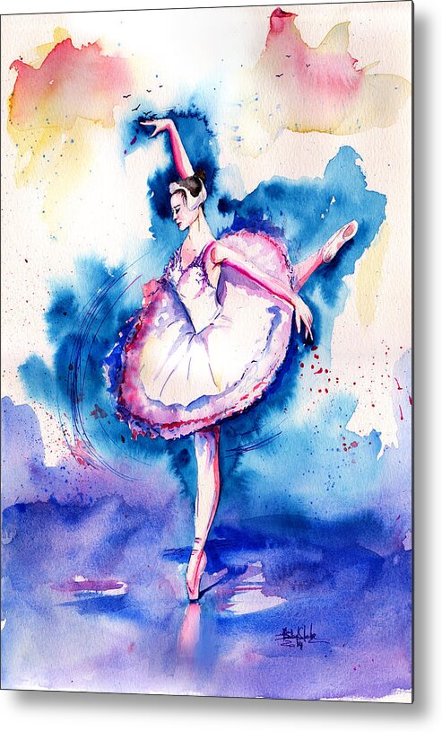 Painting Metal Print featuring the painting Ballerina by Isabel Salvador