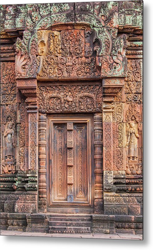 Cambodian Culture Metal Print featuring the photograph Banteay Srei Castle by Pushishdonhongsa