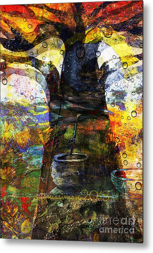 Fania Simon Metal Print featuring the mixed media Baobab Tree by Fania Simon