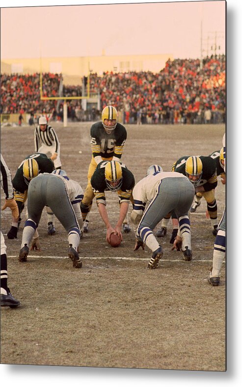 Marvin Newman Metal Print featuring the photograph Bart Starr Goal Line by Retro Images Archive