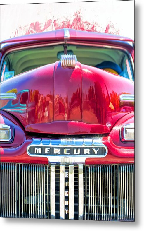 Street Rod Photo Metal Print featuring the photograph Big Red by Ann Allison-Cote'