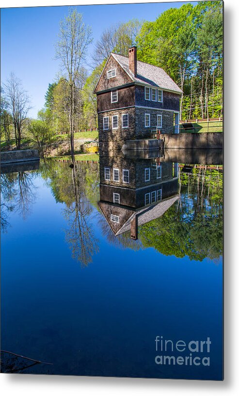 Cornish Metal Print featuring the photograph Blow Me Down Mill Cornish New Hampshire by Edward Fielding