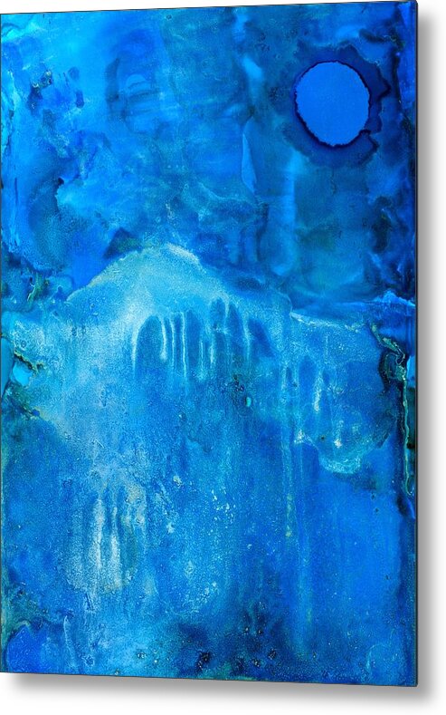 Blue Moon Metal Print featuring the painting Blue Moon Dream by Priya Ghose