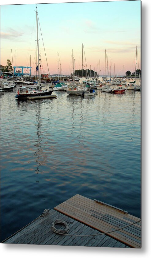 Tranquility Metal Print featuring the photograph Boats On Penebscot Bay In Camden, Maine by Andrea Sperling