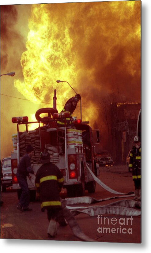 Fdny Metal Print featuring the photograph Bronx Gas Explosion-1 by Steven Spak