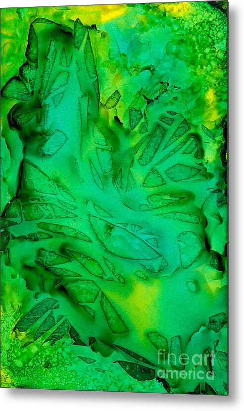 Watercolor Metal Print featuring the painting Cabbage Patch by Alene Sirott-Cope