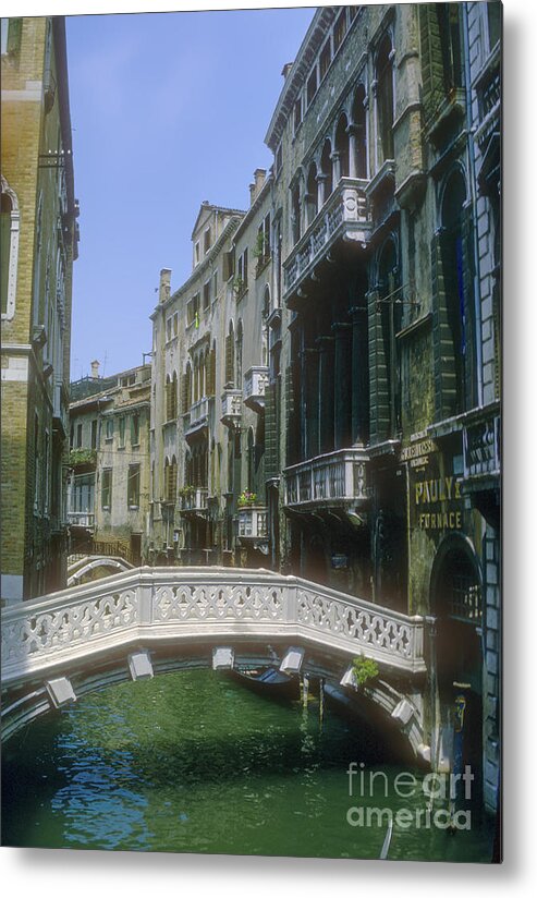 Venice Metal Print featuring the photograph Canal Bridges by Bob Phillips