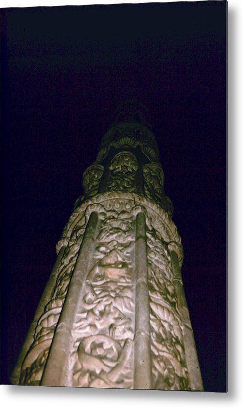 Carved Column Metal Print featuring the photograph Carved Column by Donna Walsh