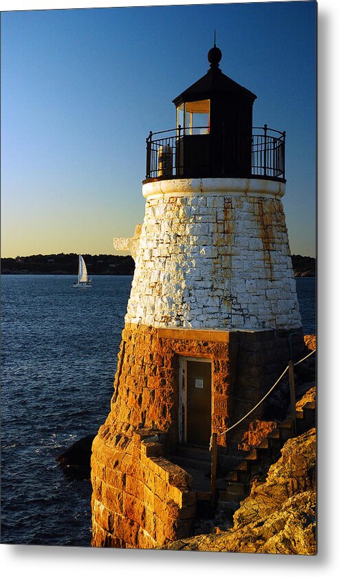 Lighthouse Metal Print featuring the photograph Castle Rock Lighthouse by James Kirkikis