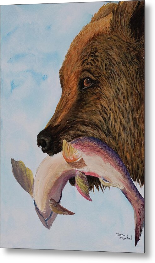 Animal Metal Print featuring the painting Catch Of The Day by Darice Machel McGuire