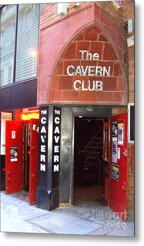 Beatles Metal Print featuring the photograph Cavern Club Entrance Mathew Street Liverpool UK by Steve Kearns