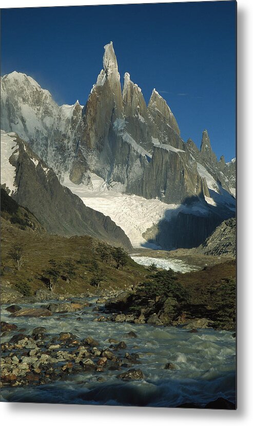 Feb0514 Metal Print featuring the photograph Cerro Torre From Agostini Patagonian by Colin Monteath