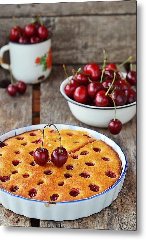 Cherry Metal Print featuring the photograph Cherry Pie by Zoryana Ivchenko