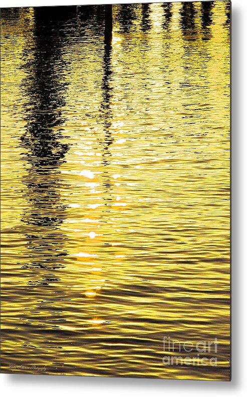 Abstract Metal Print featuring the photograph Citrine Ripples by Chris Anderson