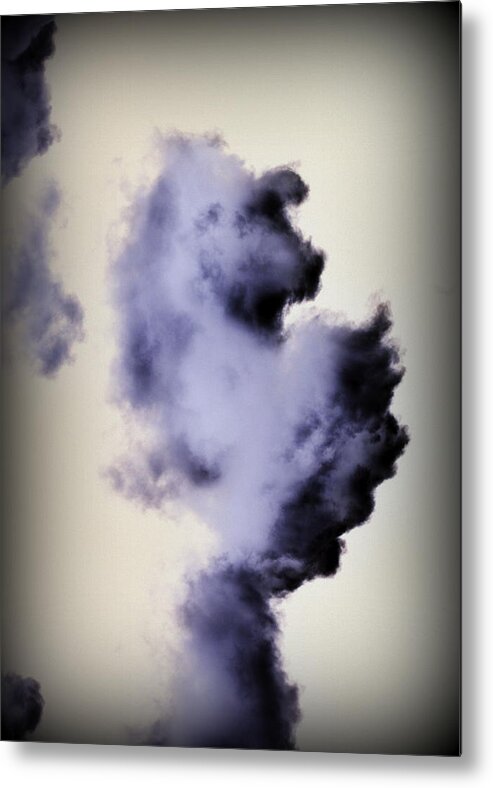 Photography Metal Print featuring the photograph Cloud Images The Chess Piece Knight by Lisa Holland-Gillem