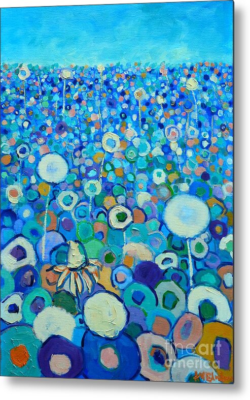 Floral Metal Print featuring the painting Colors Field In My Dream by Ana Maria Edulescu
