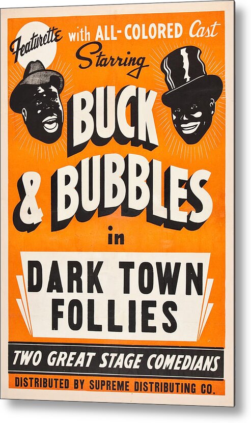 1930 Movies Metal Print featuring the photograph Dark Town Follies, Poster Top From Left by Everett