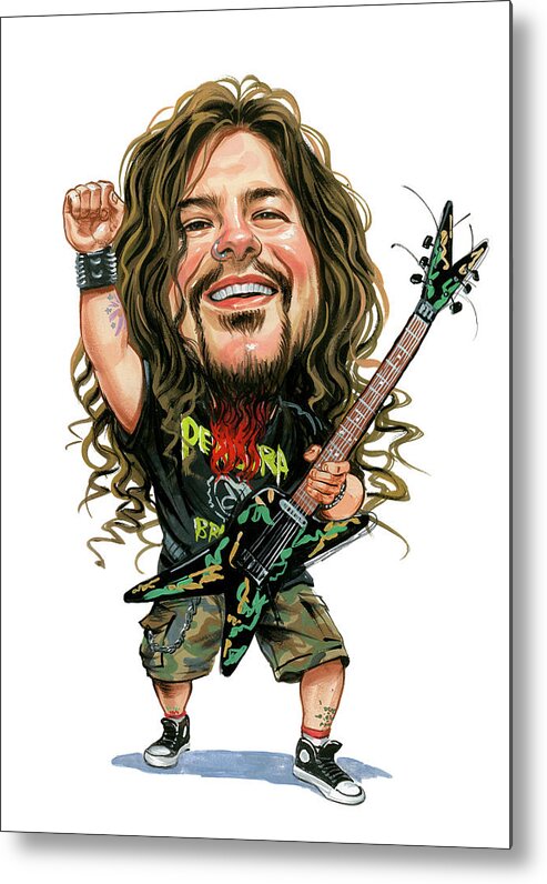 Dimebag Darrell Metal Print featuring the painting Dimebag Darrell by Art 